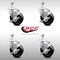 Service Caster 4 Inch SS Phenolic Wheel Swivel 10mm Threaded Stem Caster Set Brake SCC SCC-SSTS20S414-PHS-TLB-M1015-4 - alternate 3
